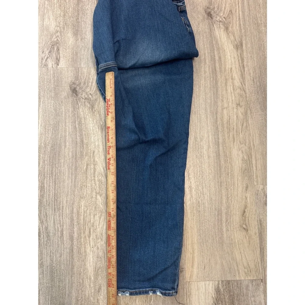 Judy Blue Slim Fit High Rise Dark Wash Distressed Hem Jeans 18W